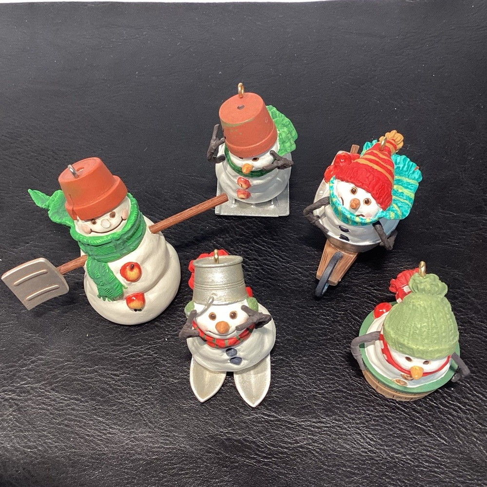 2000 Race Down Main Street (The Snowman of Mitford) set of 5 Hallmark Christmas